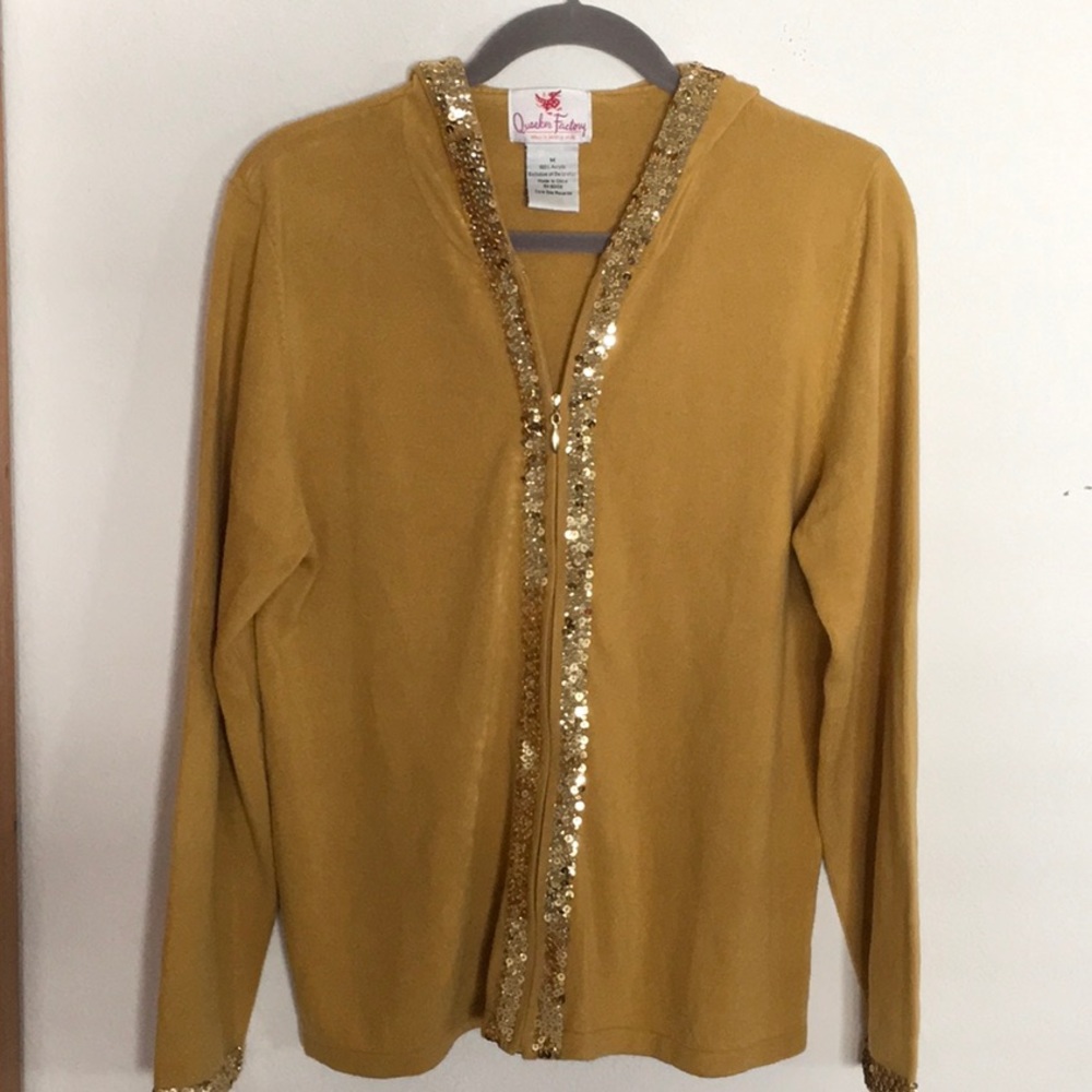 Quacker Factory Bling zip up